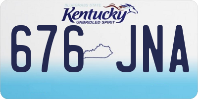KY license plate 676JNA