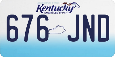 KY license plate 676JND