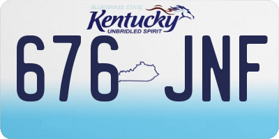 KY license plate 676JNF