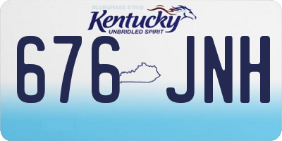 KY license plate 676JNH