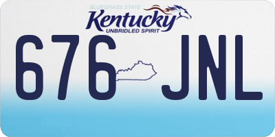 KY license plate 676JNL