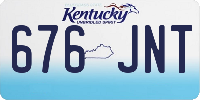 KY license plate 676JNT
