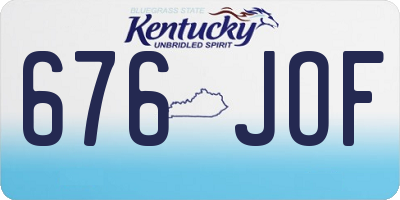 KY license plate 676JOF