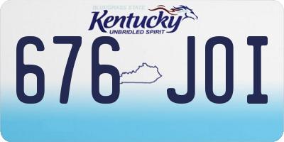 KY license plate 676JOI