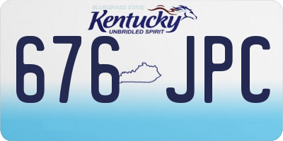 KY license plate 676JPC