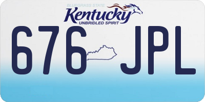 KY license plate 676JPL