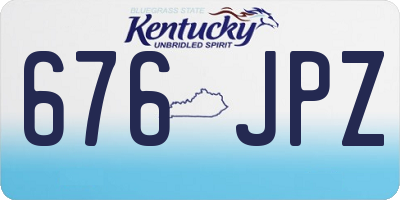 KY license plate 676JPZ