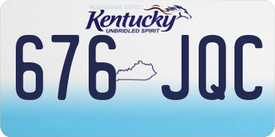 KY license plate 676JQC