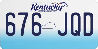 KY license plate 676JQD