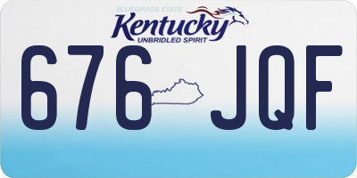 KY license plate 676JQF
