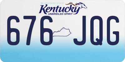 KY license plate 676JQG