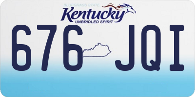 KY license plate 676JQI