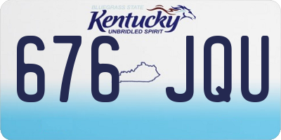 KY license plate 676JQU