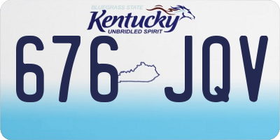 KY license plate 676JQV