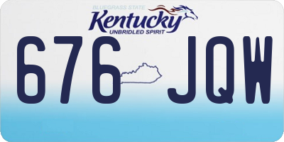 KY license plate 676JQW