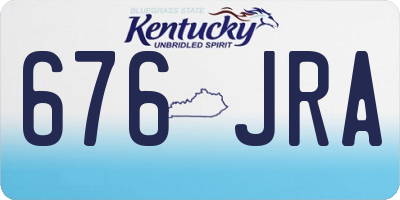 KY license plate 676JRA