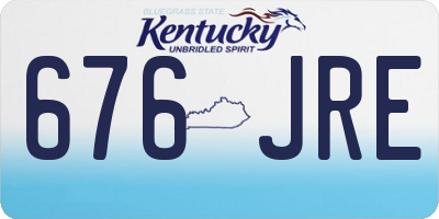 KY license plate 676JRE