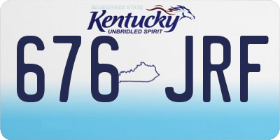KY license plate 676JRF