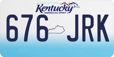 KY license plate 676JRK