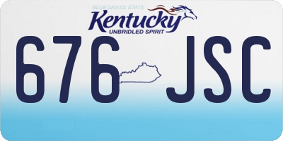KY license plate 676JSC