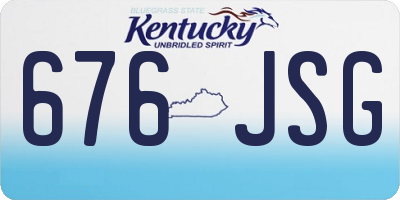 KY license plate 676JSG