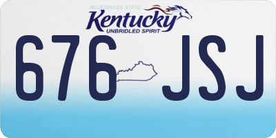 KY license plate 676JSJ
