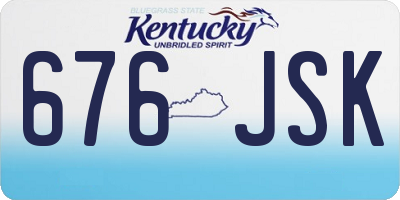 KY license plate 676JSK