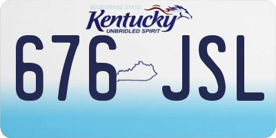KY license plate 676JSL
