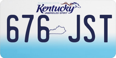 KY license plate 676JST