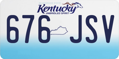 KY license plate 676JSV