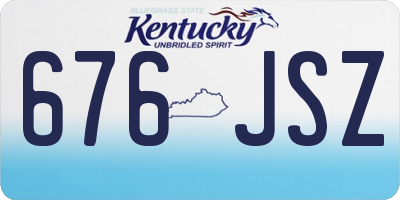 KY license plate 676JSZ