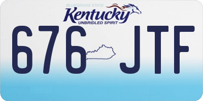 KY license plate 676JTF