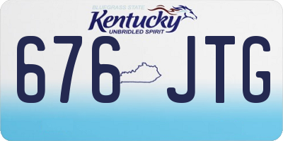KY license plate 676JTG