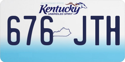 KY license plate 676JTH
