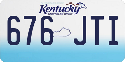 KY license plate 676JTI