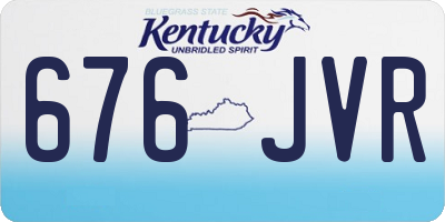 KY license plate 676JVR