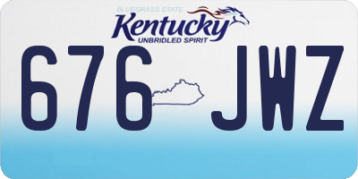 KY license plate 676JWZ