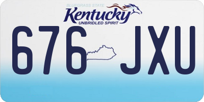 KY license plate 676JXU