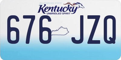 KY license plate 676JZQ