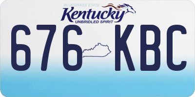 KY license plate 676KBC