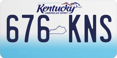 KY license plate 676KNS