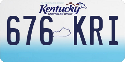 KY license plate 676KRI