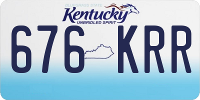 KY license plate 676KRR