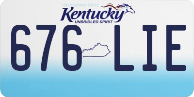 KY license plate 676LIE