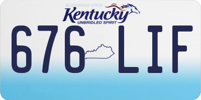 KY license plate 676LIF