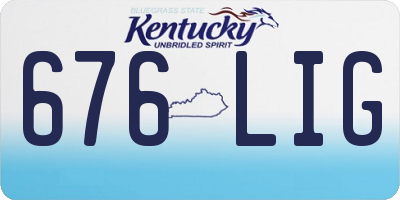 KY license plate 676LIG