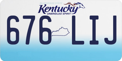 KY license plate 676LIJ