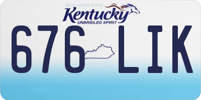 KY license plate 676LIK