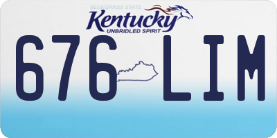 KY license plate 676LIM