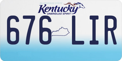 KY license plate 676LIR